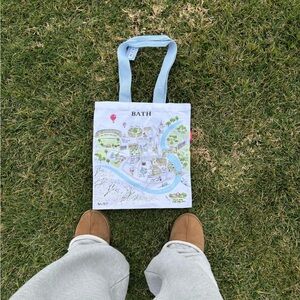 Bath London Illustrated Tote Bag NWOT